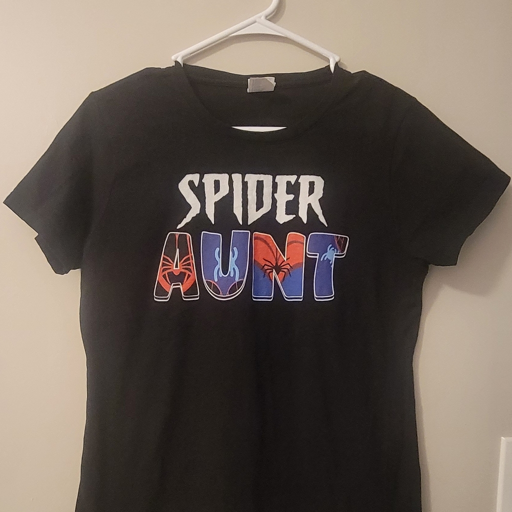 Port Authority Black 'Spider Aunt' Graphic Tee